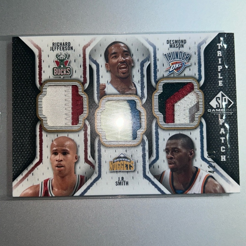 2009-10 NBA SP Game Used Triple Patch /60 Richard Jefferson JR Smith Des Mason